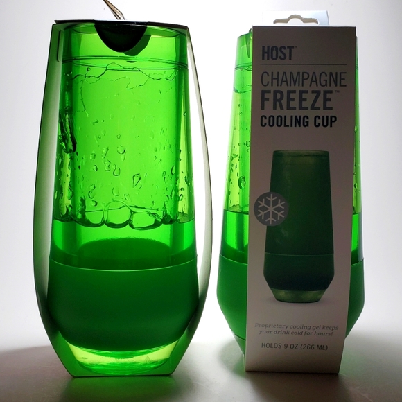 HOST Champagne Freeze Flutes in Green, Set of Two NEW in Box - Picture 10 of 11